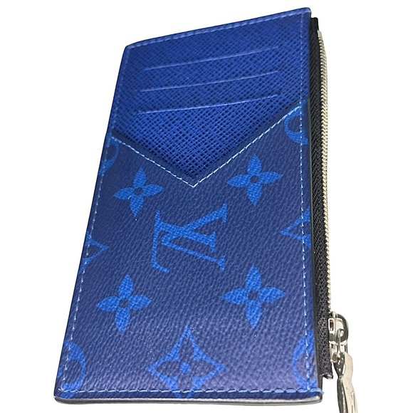 SOLD Louis Vuitton Taigarama Coin Card Holder Cobalt Blue - Picture 8 of 10